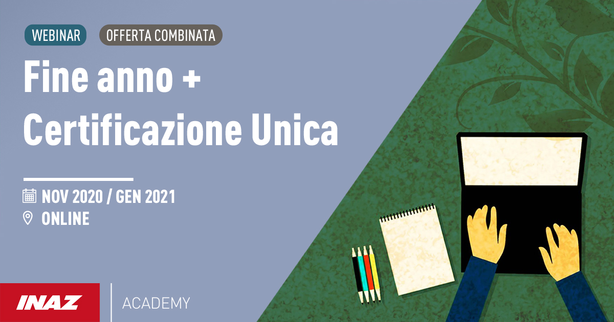 Inaz Academy: Fine anno + CU2021